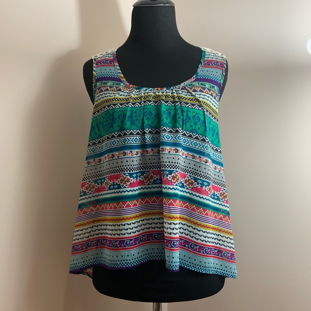 Patterned Crochet Racerback Tank